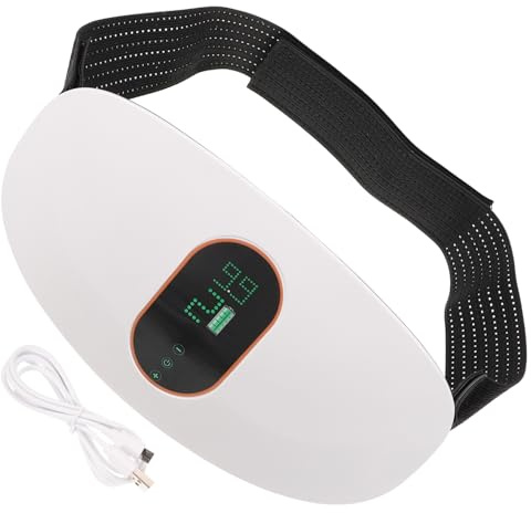 Bauchmassagegerät mit Vibration, Tragbar für Büro und Reisen, 24x12x3cm | ABS Material, Weißes Design, für Arme und Schultern, bei TV Abenden oder Geschäftsreise