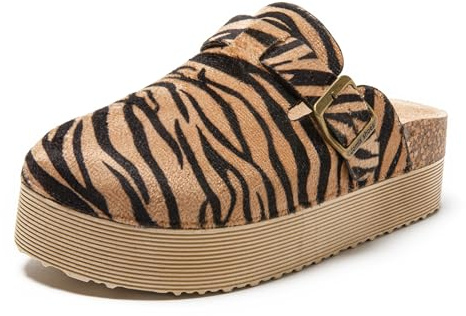 JOMIX Pantoletten Damen Clogs Hausschuhe Rutschfester Slippers Bequeme Kork Fußbett Gartenschuhe mit Verstellbar Schnalle