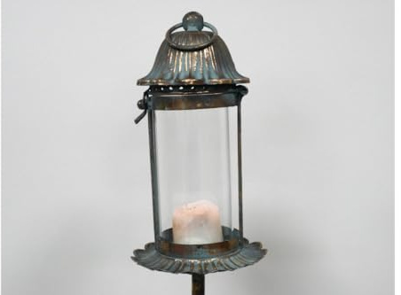 Garden Candle Lantern, Garden Stake, Outdoor Pretty Wedding Candle Holder, Small Stake Lantern for Outdoor Lawns, Flower Beds, Flower Pots & Garden Borders, Tea Light Holder