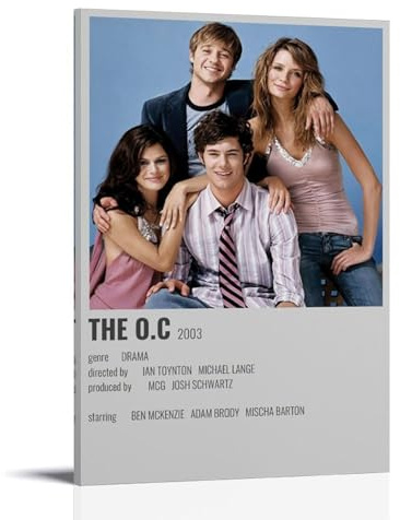 HDASURWORHRHI The O.C. TV Series Poster Decorative Canvas Wall Vintage Art Room Decoration Printed Poster 16x24inch(40x60cm) Frame-style