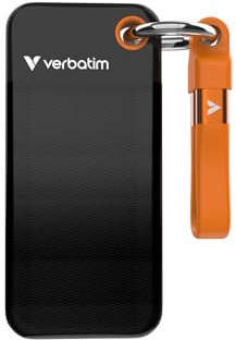 Verbatim Pocket SSD 128 GB, SSD esterno USB 3.2 Gen 2, fino a 1000 MB/s di lettura e scrittura, disco rigido portatile per PC, Mac e console, nero/arancione