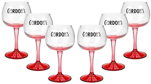 Gordons Gin Premium Pink Glas Longdrinkglas Ballonglas Cocktailglas Gläser Set ? 6 Stück