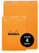 Rhodia 16800AMZC - Set mit 4 Notizblöcken kopfseitig geheftet (2 Blöcke N°18 (14,8x21 cm) + 2 Blöcke N°16 ( 21x29,7 cm)), 40 Blatt, mikroperforiert, kariert,Cover Orange, 4 Stück