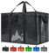 NZ home PRO Durable Insulated Cooler Bag (79L, 3XL, 1 pack) for Food Delivery & Grocery Shopping with Zippered Top, Black Commercial Grade