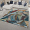 TT Home Wohnzimmer-Teppich, Kurzflor Mit Kreide-Design, Pastellfarben 3-D-Look, In Bunt, Größe:160x230 cm