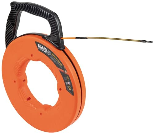 KLEIN TOOLS Fiberglas-Einziehband mit Spiralführungskopf aus Stahl, 30,5 m