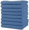 Polyte - Premium-Geschirrtücher aus Mikrofaser - Waffelstruktur - 8 Stück (Blau, 40x71 cm)