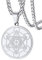 FaithHeart Edelstahl Metatrons Würfel Anhänger Herren Metatrons Würfel Kette mit Geschenkebox für Geburtstag Vatertag