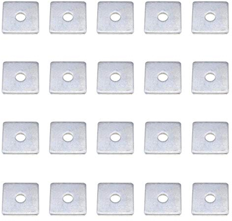Create idea Vierkantscheiben 20 Stück Quadratische Unterlegscheibe Kalt verzinkter Kohlenstoffstahl für Automobilindustrie M10x40x4mm