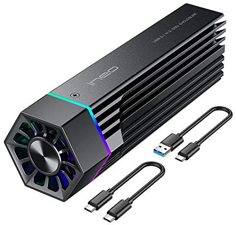 ineo M.2 NVMe (PCIe) SSD Enclosure Built-in Cooling Fan and Write Protection Switch [C2605-NVMe]