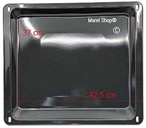Marel Shop® - Teglia Vassoio Leccarda Smaltata 42,5 x 37 x 3,3 cm per Forno compatibile con Zanussi Rex per modelli: G6813CCW - G6813CCX