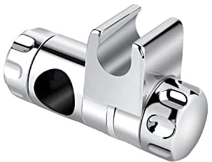 Handbrause Halterung, Duschkopfhalterung, 25mm Verstellbar Brausehalter, Duschhalterung Duschkopf Halter Schieber Bfür Duschstange Wandstange, 360° drehbar, ABS Chrome