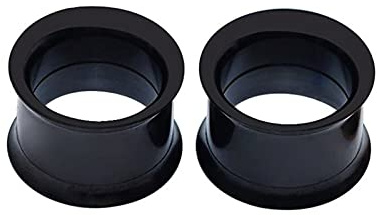 Beydodo Tunnel 2-30MM Edelstahl, Ohr Tunnel Plugs Hoop Schwarz Piercing Ohr Expander 2PCS