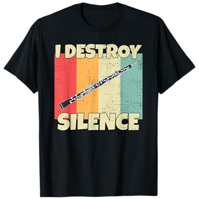Divertente strumento Oboe I distruggere Silenzio per Oboe Maglietta