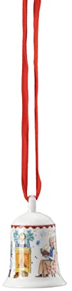 Hutschenreuther Sammelkollektion 22 Vor dem Kamin Porzellan-Miniglocke, 02250-727420-27919, Mehrfarbig, 5 cm
