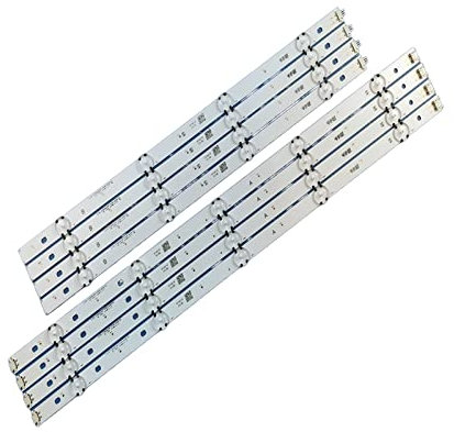 HCZION 8pcs / Set LED Strip Fit for LG 49 TV 49UF6400 49UF6407 49LF510V 49UF640V NC490DUE-SADP2 LGE-WICOP-49InCH-UHD-FHD-REV05 GAN01-1255A-P1 Tiras de luz de Fondo de TV
