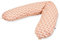 Julius Zöllner Organic Stillkissen ca. 190 cm | Füllung 42 Liter EPS-Mikroperlen | Made in Germany | Bezug aus 100% Baumwolle | Oeko-TEX® Standard 100 | Raute