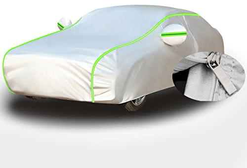 Autoabdeckung für FIAT Panda 2011-heute, Premium Autoplane aus hochwertigem und wasserdichtem Material(Color:d,Size:with Cotton)