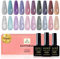 YSUVIN UV Nagellack, 10 Farben Reflektierendes Glitzer Gel Nagellack Set Glänzender Funkelnder Gold Blau Rosa Grün Diamant Nagellack für Frauen Home Nail Art Maniküre, 8ml
