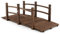 COSTWAY Pont de Jardin en Sapin Carbonisé Charge Maximale 150KG, Pont sur Étang 171x76,5x58,5CM avec des Garde-Corps de Sécurité, Décoration du Jardin pour Patio Cour