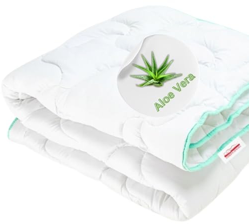 Antiallergische Bettdecke 200x220 cm für das ganze Jahr mit Aloe warm und leicht