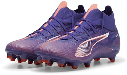 Puma Women Ultra 5 Match+ FG/AG WN's Soccer Shoe, Lapis Lazuli-Puma White-Sunset Glow, 40 EU