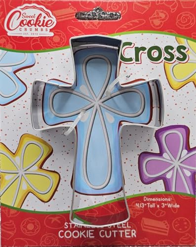 Sweet Cookie Crumbs Premium-Edelstahl Kreuz-Ausstechform, Lebensmittelqualität, spülmaschinenfest