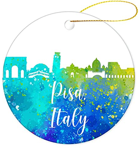 Weihnachtsbaumschmuck 7.3cm, Italien Pisa Weihnachtsschmuck Mode Christbaumschmuck Anhänger Andenken Weihnachtsanhänger Für Hausdeko Geschenke Weihnachtsbaum