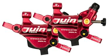 Juin R1 Hybrid Hydraulic Disc Brake Caliper, Mechanical/Hydraulic Disc Brake Kit, Red
