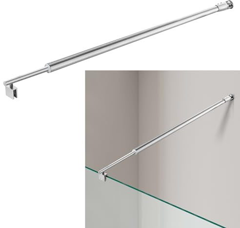 N7012-NB Frameless Shower Door Fixed Panel Wall-to-Glass Support Bar