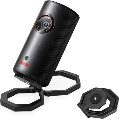JISHAHS Projector Foldable Stand for Nebula Capsule Series - Extra-Large Base for More Stability and Won't Collapse - Ultra-Lightweight Folding Desktop Stand - Adjustable Angle (Stand Only)