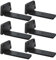 MLOQI 6 Pezzi Staffe per Mensole Pesanti Industrial, Reggimensola, Reggi Mensola da Muro, Staffe a L, 5 mm di Spessore con Viti (12.7 cm)