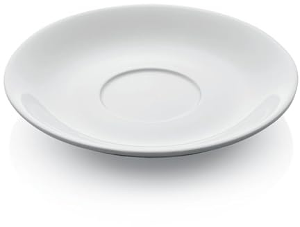 36x Caffé Latte Untertasse Italia Ø 17 cm weiß, Porzellan