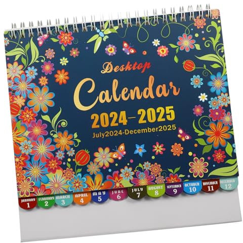 VILLCASE Schreibtischkalender geburtstagskalender jahreskalender Mehrjähriger Klappkalender 2024 Chinesischer Tischkalender Kalenderschreibtisch dekorativer Tischkalender Eisen