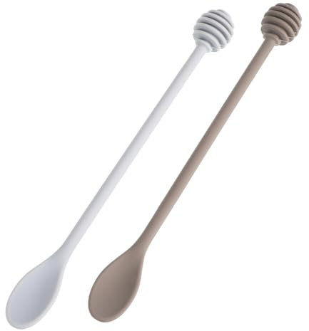 PHENOFICE 2 Piezas Palito para Miel Palitos De Cucharón De Miel Palitos De Panal 2c26 Cazo De Cuchara De Miel Cucharada De Miel De Abeja Tarros De Miel con Cazo Gel De Sílice