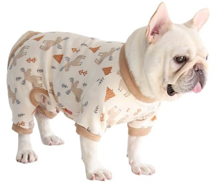 BT Bear Fette Hundekleidung, Pyjama oder Kostüm, Hellbraun, XL: Rückenlänge 35–39 cm, Weicher, warmer, atmungsaktiver Stoff, für Herbst und Winter, Outdoor, Bequem, Maschinell waschbar