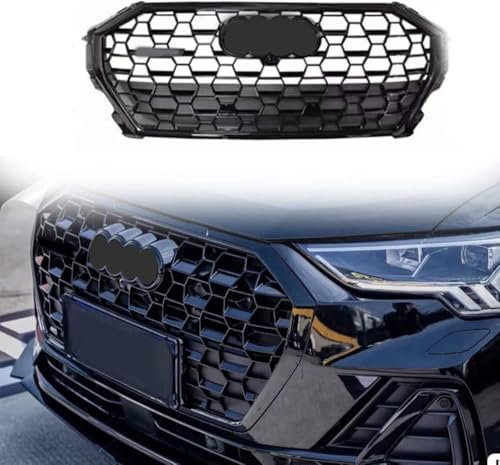 ANYANH Auto Frontgrill Für Audi Q3/RSQ3 2019 2020 2021 2022, Vorderen Stoßfänger Grill Kühlergrill Vorne Frontstoßstange Grill Tuning Zubehör Frontgrill