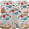 Doyomtoy Ocean Sea Partygeschirr,60 Stück Ozean Geburtstag Dekoration Dessertteller Tassen Servietten Baby Shower Partygeschirr Ozean Meer Party Geschirr Set für Kinder Geburtstag Babyparty Deko