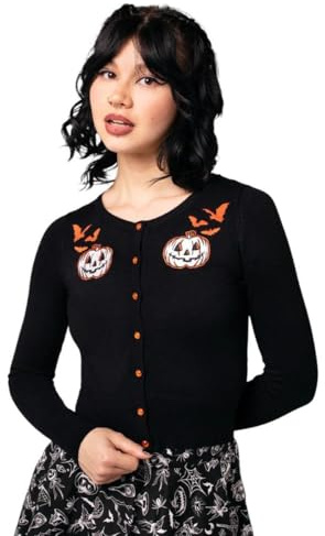 Hollow Halloween Style Pumpkin Printed Cardigan