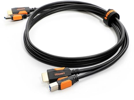 TESmart 8K HDMI+USB KVM-Switch-Kabel 1,5 m, Multifunktionales Dual-HDMI-2.1- und USB-3.0-Kabel, Kompatibles Kombinationskabel für KVM-Switches