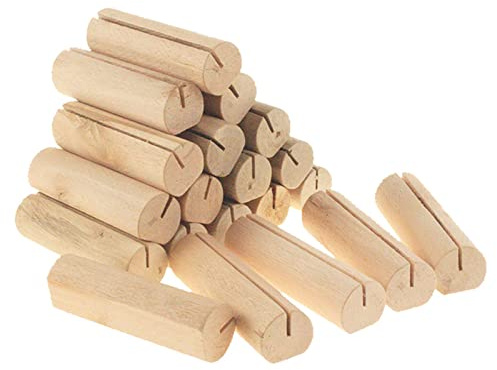 Lot de 20 supports en bois pour numéro de table, porte-cartes, pour magasin de détail, mariage, dîner, fête