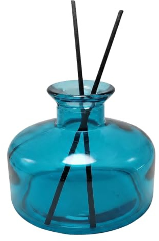 OHEETU 200ML/6.7OZ Blue Glass Diffuser Bottle Empty Refillable Aromatherapy Container Jar for Perfume Fragrance Essential Oils