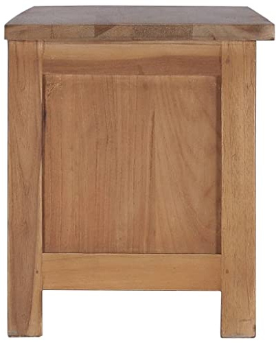 Mobile TV in Legno Massello di Teak, Credenza Rustica per Soggiorno, con Ampio Spazio di Archiviazione, Piano Tavolo Robusto, Console TV Fatta a Mano