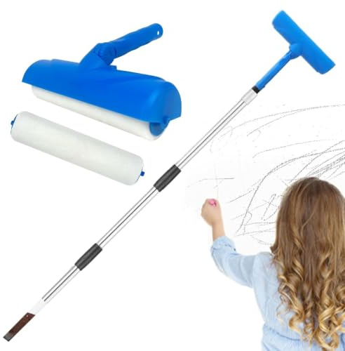 Protoence Rolle Für Deckenfarbe | Tropffreier Farbaufträger Mit Teleskopstange | 25 cm spritzsicheres Set aus Malpinseln,Für Zuhause, Küche, Bad, Wohnzimmer, Garage, Innenmöbel, Schrank,