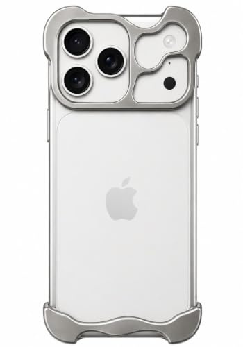 Babilden Aluminum Alloy Metal Bumper (Silver, 17 Pro Max)