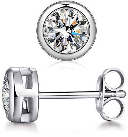 Diamant Ohrstecker Damen Herren Ohrstecker Zirkonia Silber Ohrringe Stecker Frauen Manner