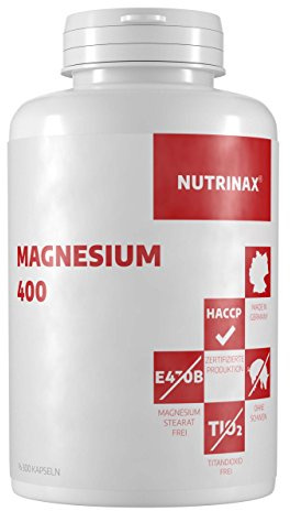Magnesium 400-300 Kapseln - 400mg Magnesium pro Kapsel - Made in Germany