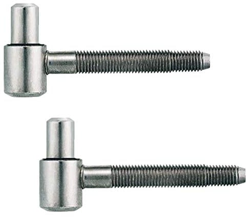 JUVA Türbänder Zimmertüren Einbohrbänder 16 mm Band-Unterteil für Holz-Türstöcke | Scharnier Gr. ø 16 mm | Stahl verzinkt | Renovierband zum Eindrehen | 2 Stück - Türscharnier für Innentüren - Torband