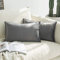 MIULEE 2er Set Samt Kissenbezug Flansch Kissenhülle Dekorative Sofakissen Dekokissen Umwickelte Kante Kissenbezüge Zierkissenbezug für Sofa Wohnzimmer Schlafzimmer 30x50 cm Dunkelgrau