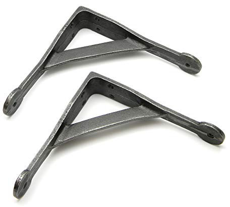 Oakcrafts - Pair of Shelf Brackets Gallow Style Antique Cast Iron (6 / 150mm)